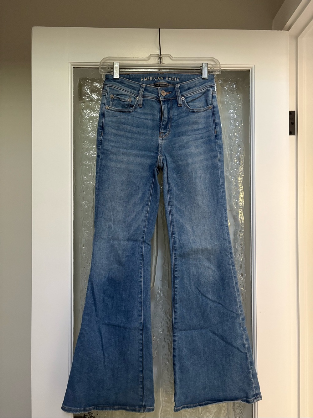 American Eagle Outfitters Light Blue High-Rise Flare Jeans